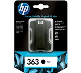 HP ORIGINAL - HP 363 / C8721EE Noir (6 ml) Cartouche de marque 